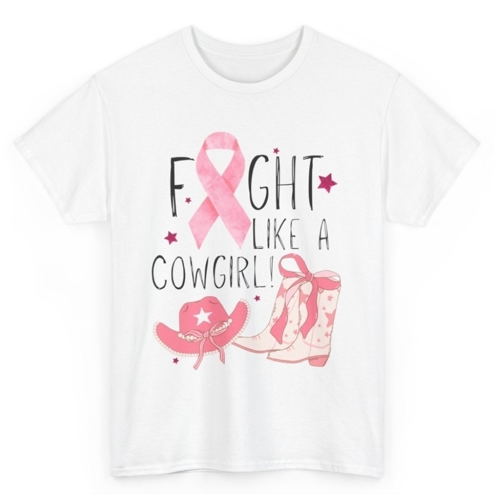 Short Sleeve Unisex Tee: Fight Like a Cowgirl - Picture 6 of 9